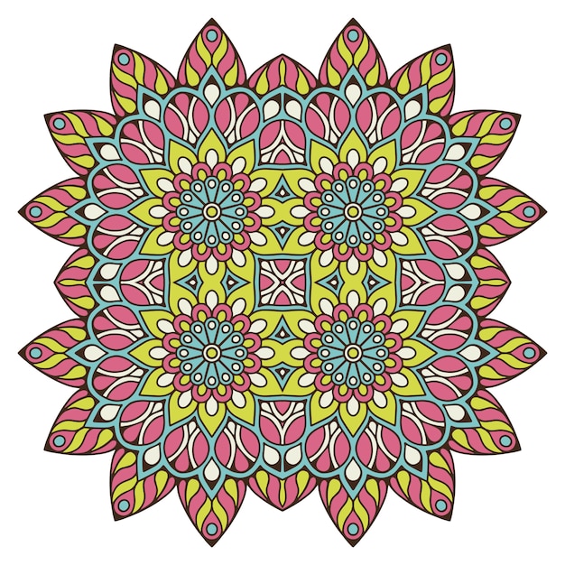 Mandala floreale colorato