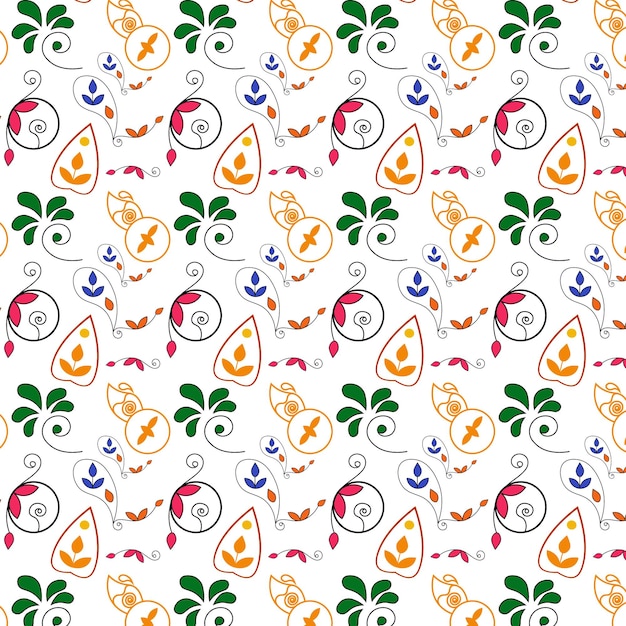 Colorful floral pattern for textile flower pattern vector illustration background