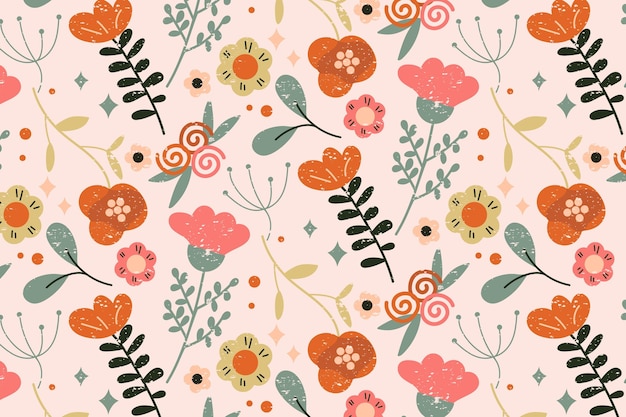 Vector colorful floral pattern