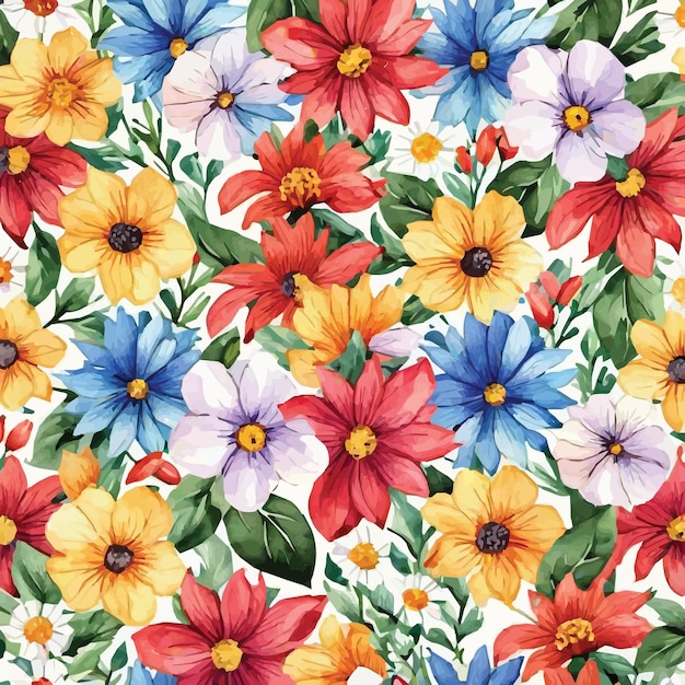 Vector a colorful floral pattern