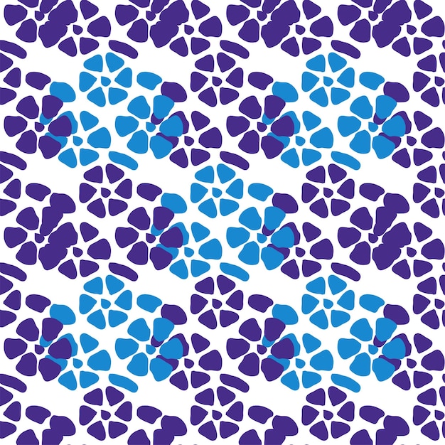 Colorful floral seamless pattern with dot background