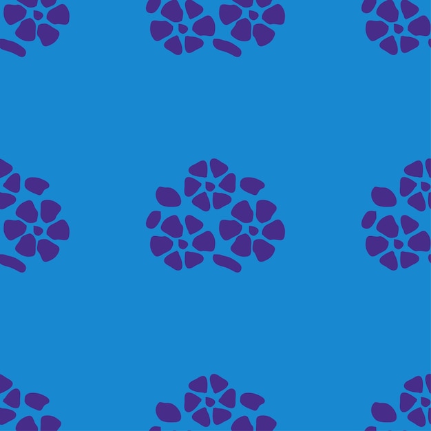 Colorful floral seamless pattern with dot background