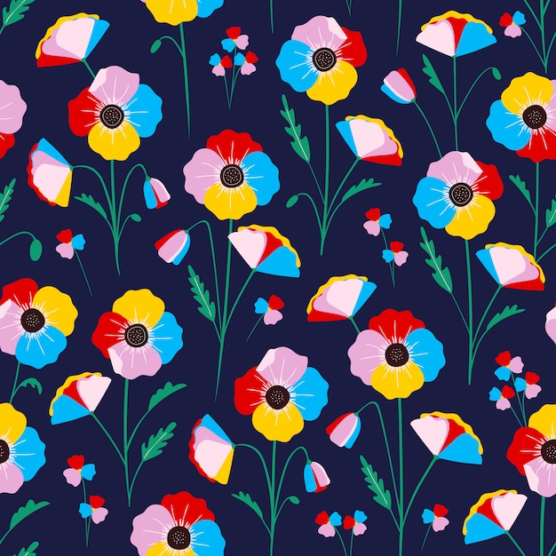 Colorful Floral Seamless Pattern