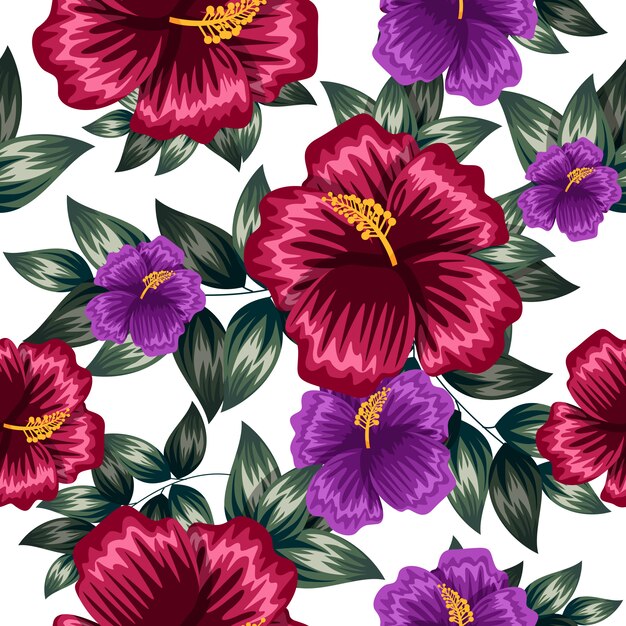 Colorful floral seamless pattern