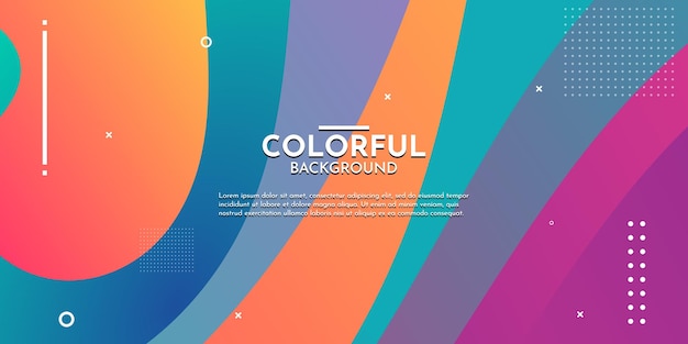 Vector colorful flow background with modern abstract shapes