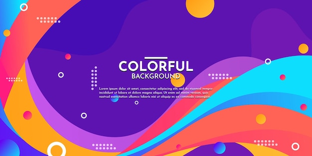 Colorful flow background with modern abstract shapes