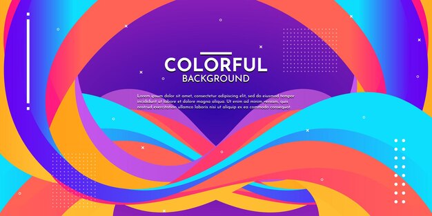 Vector colorful flow background with modern abstract shapes