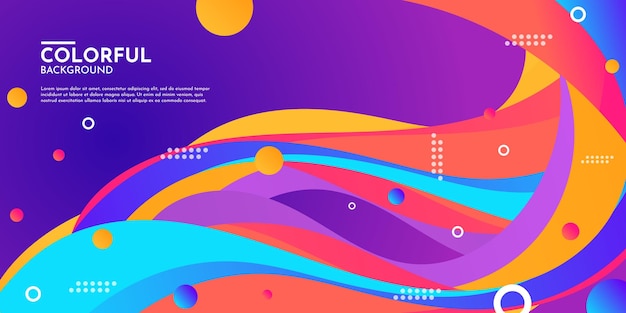 Vector colorful flow background with modern abstract shapes