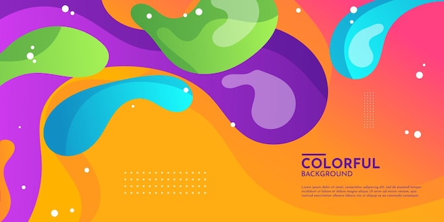 Colorful flow background with modern abstract shapes