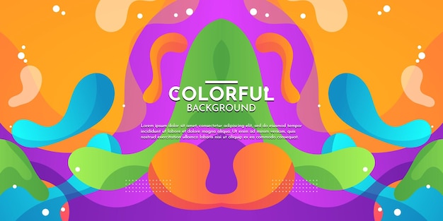 Vector colorful flow background with modern abstract shapes