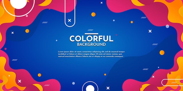 Colorful flow background with modern abstract shapes