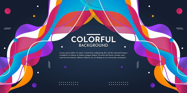 Vector colorful flow background with modern abstract shapes