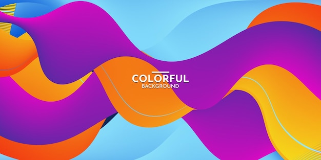 Colorful flow background with modern abstract shapes