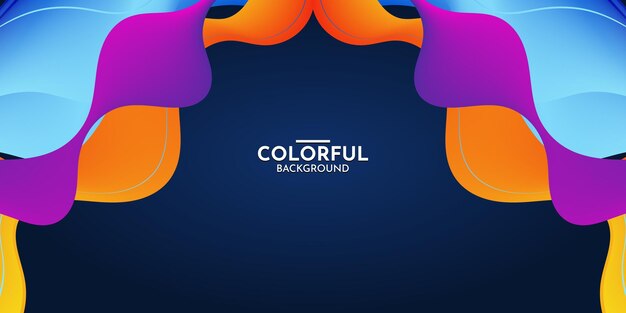 Vector colorful flow background with modern abstract shapes