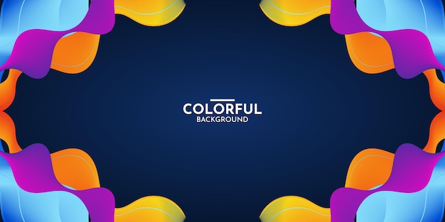 Colorful flow background with modern abstract shapes