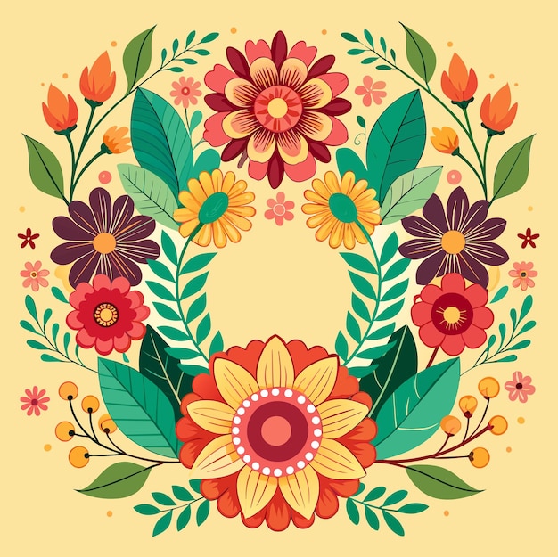 Vector colorful flower illustration