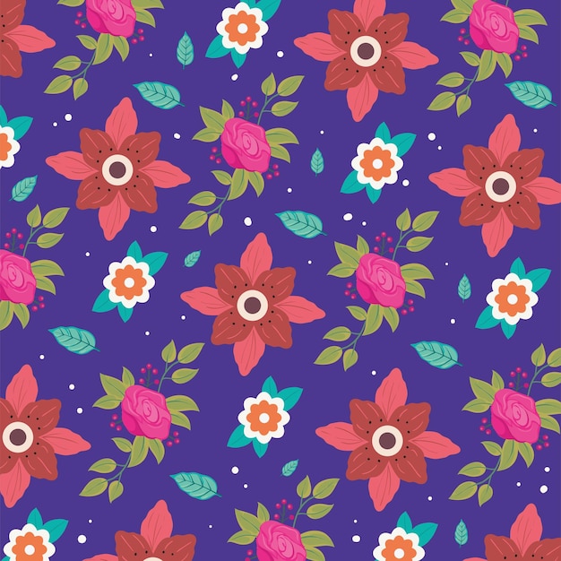 Colorful flower pattern