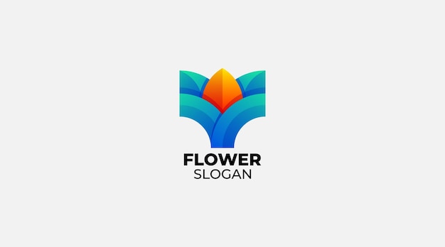 Simbolo dell'illustrazione di disegno di logo di vettore del fiore variopinto