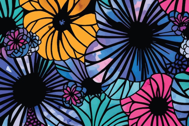 Colorful flowers background