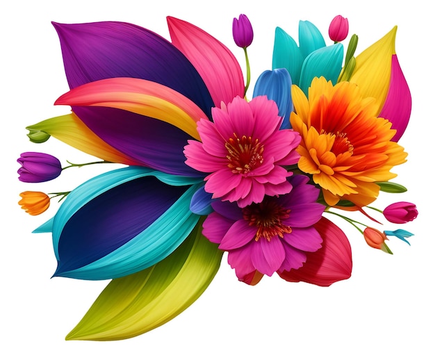 Colorful Flowers Illustration