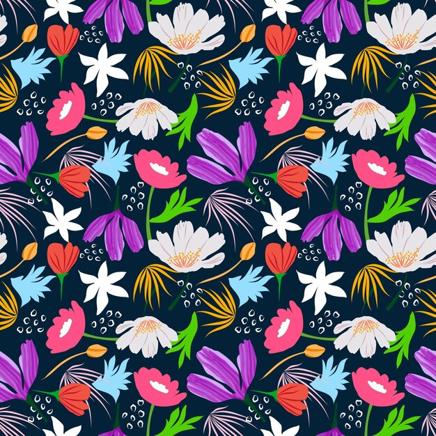 colorful_flowers_pattern_on_dark_background