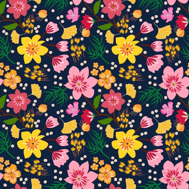 colorful_flowers_pattern_vibrant_pattern_for_wallpaper