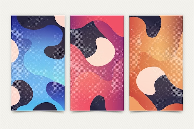 Vector colorful fluid abstract banners