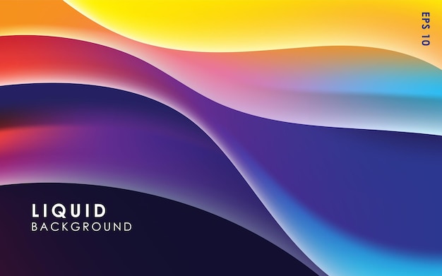 Colorful fluid background holographic gradient design