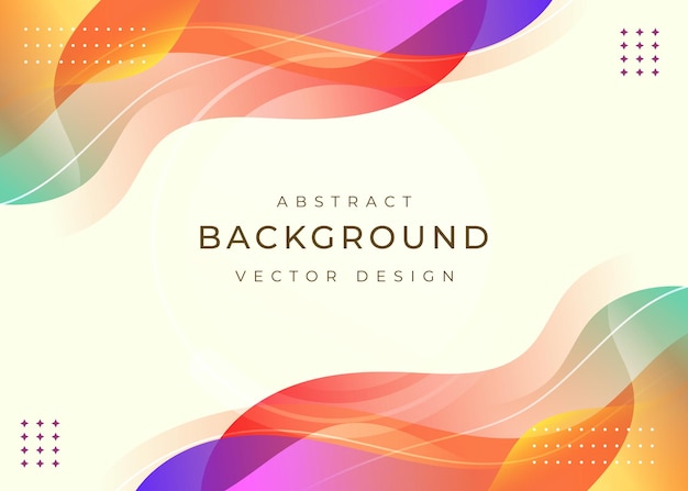 Colorful fluid background with curvy shapes