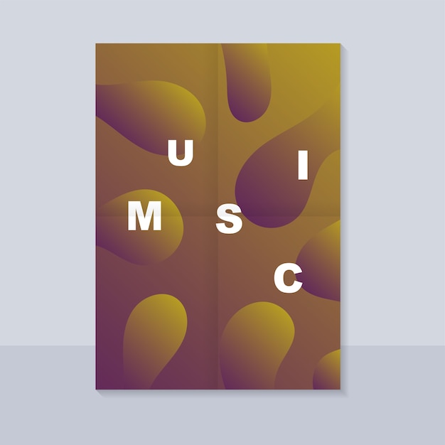 Vector colorful fluid cover for music poster