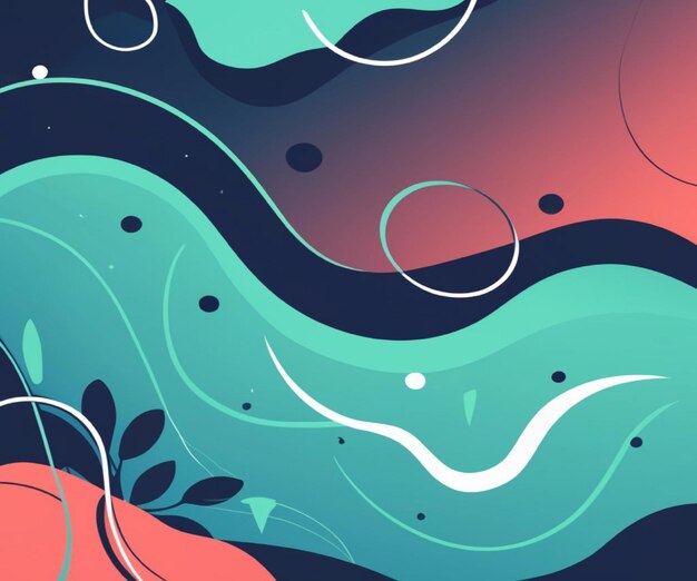 Colorful fluid gradient liquid shapes background