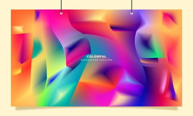 Colorful fluid gradient mesh background template copy space with dynamic colour gradation