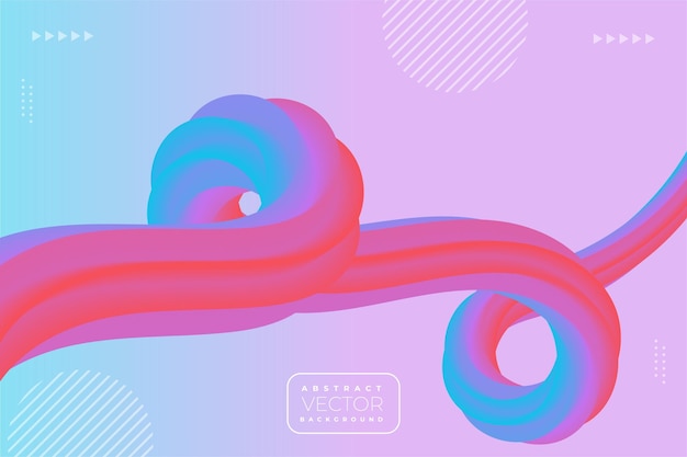 Colorful fluid loop background premium Vector