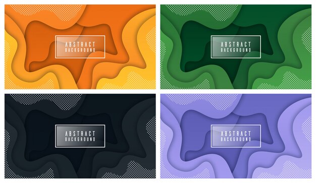 Vector colorful fluid shapes background.