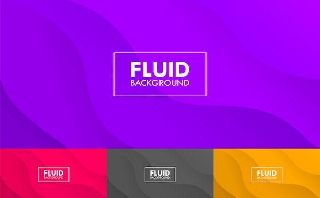 Colorful fluid wave vector abstract background set