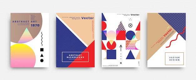 Vector colorful flyer collection