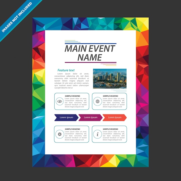 Vector colorful flyer for multi purpose business