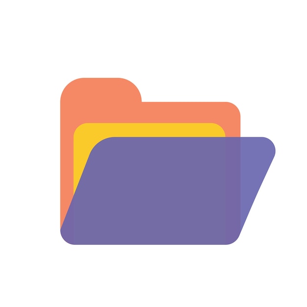 Vector colorful folder icon