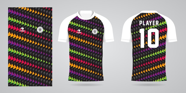 colorful football jersey sport design template