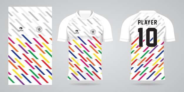 Colorful football jersey sport design template