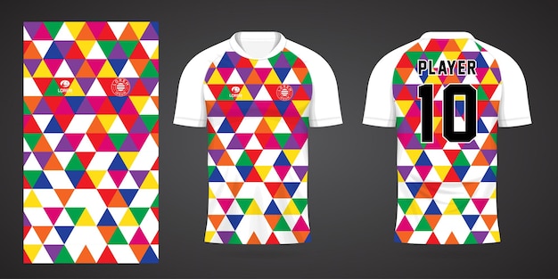 colorful football jersey sport design template