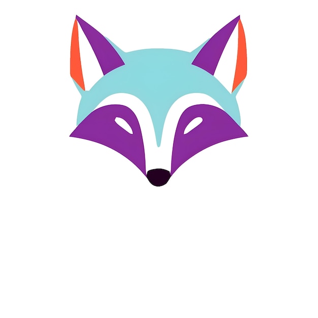 Colorful Fox Head Illustration