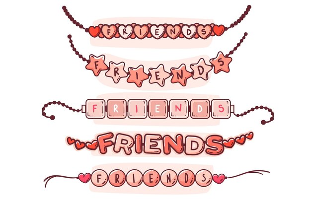 Colorful friendship band collection