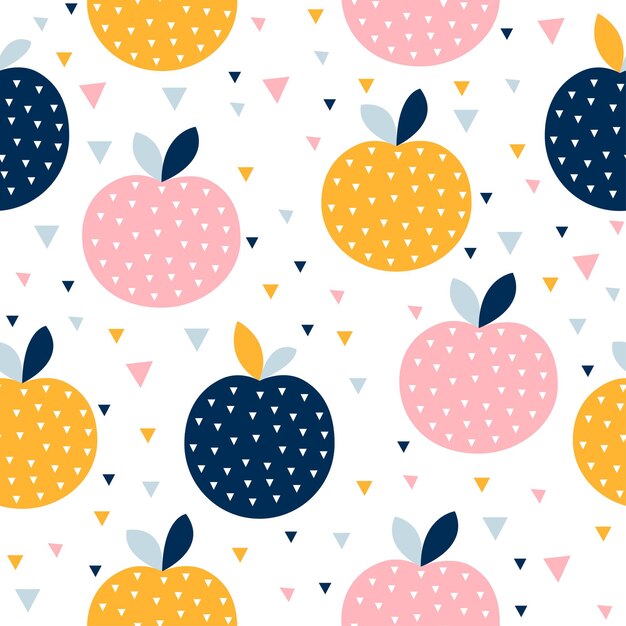 colorful fruit seamless pattern