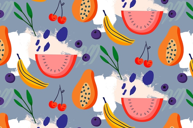 Colorful fruits pattern