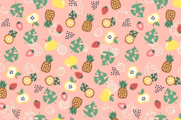 Colorful fruits pattern