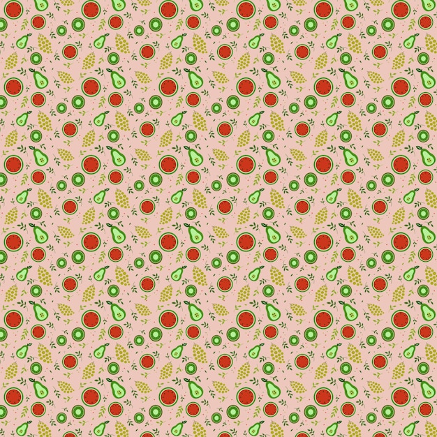 Vector colorful fruity pattern background