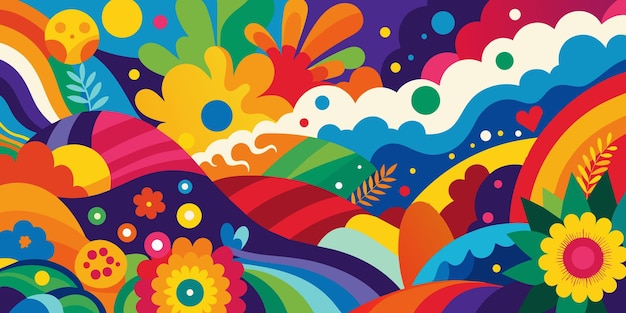 Vector colorful and fun vector background