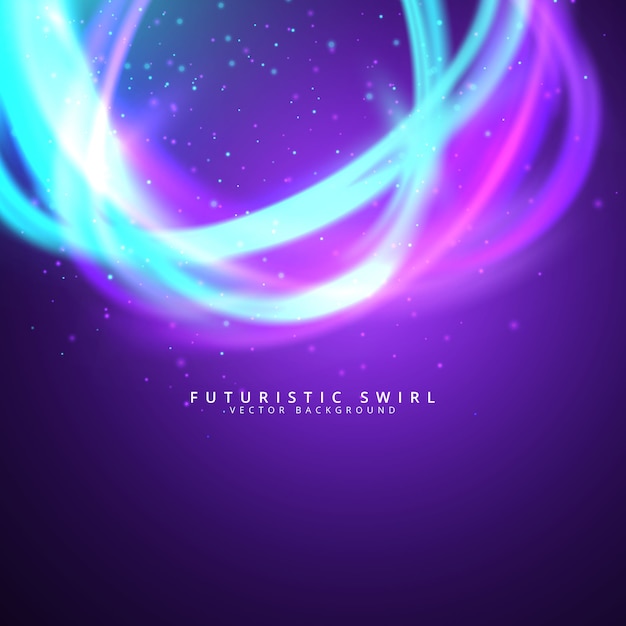 Vector colorful futuristic light swirl background