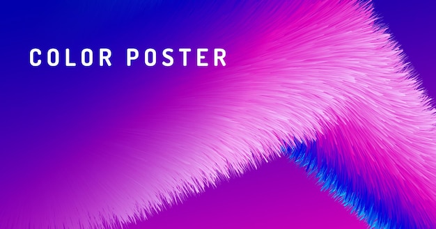 Colorful futuristic liquid poster template